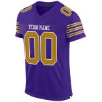 Personalized Purple Old Gold-White Mesh Authentic Football Jersey