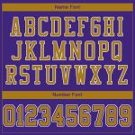 Personalized Purple Old Gold-White Mesh Authentic Football Jersey Team Custom Name and Number