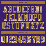 Personalized Purple Old Gold-White Mesh Authentic Football Jersey