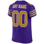 Personalized Purple Old Gold-White Mesh Authentic Football Jersey