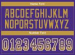 Personalized Purple Old Gold-White Mesh Drift Fashion Football Jersey Team Custom Name and Number