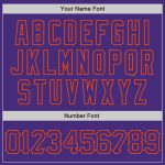 Personalized Purple Orange 3D Pattern Design Curve Lines Authentic Baseball Jersey Team Custom Name and Number