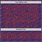 Personalized Purple Orange 3D Pattern Design Slant Lines Authentic Baseball Jersey Team Custom Name and Number