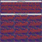 Personalized Purple Orange 3D Pattern Design Slant Lines Authentic Baseball Jersey Team Custom Name and Number
