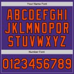 Personalized Purple Orange-Black Authentic Raglan Sleeves Baseball Jersey Team Custom Name and Number