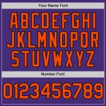 Personalized Purple Orange-Black Authentic Sleeveless Baseball Jersey Team Custom Name and Number