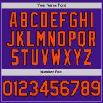 Personalized Purple Orange-Black Authentic Throwback Baseball Jersey Team Custom Name and Number