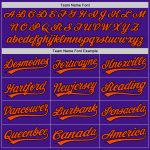 Personalized Purple Orange-Black Authentic Throwback Baseball Jersey Team Custom Name and Number