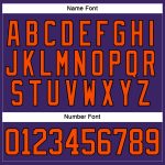Personalized Purple Orange-Black Hockey Lace Neck Jersey Team Custom Name and Number