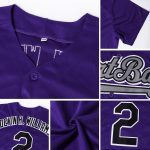 Personalized Purple Orange-Gray Authentic Baseball Jersey Team Custom Name and Number