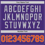 Personalized Purple Orange-Gray Authentic Sleeveless Baseball Jersey Team Custom Name and Number