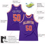 Personalized Purple Orange-Gray Authentic Throwback Basketball Jersey Team Custom Name and Number