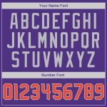 Personalized Purple Orange-Gray Authentic Throwback Basketball Jersey Team Custom Name and Number