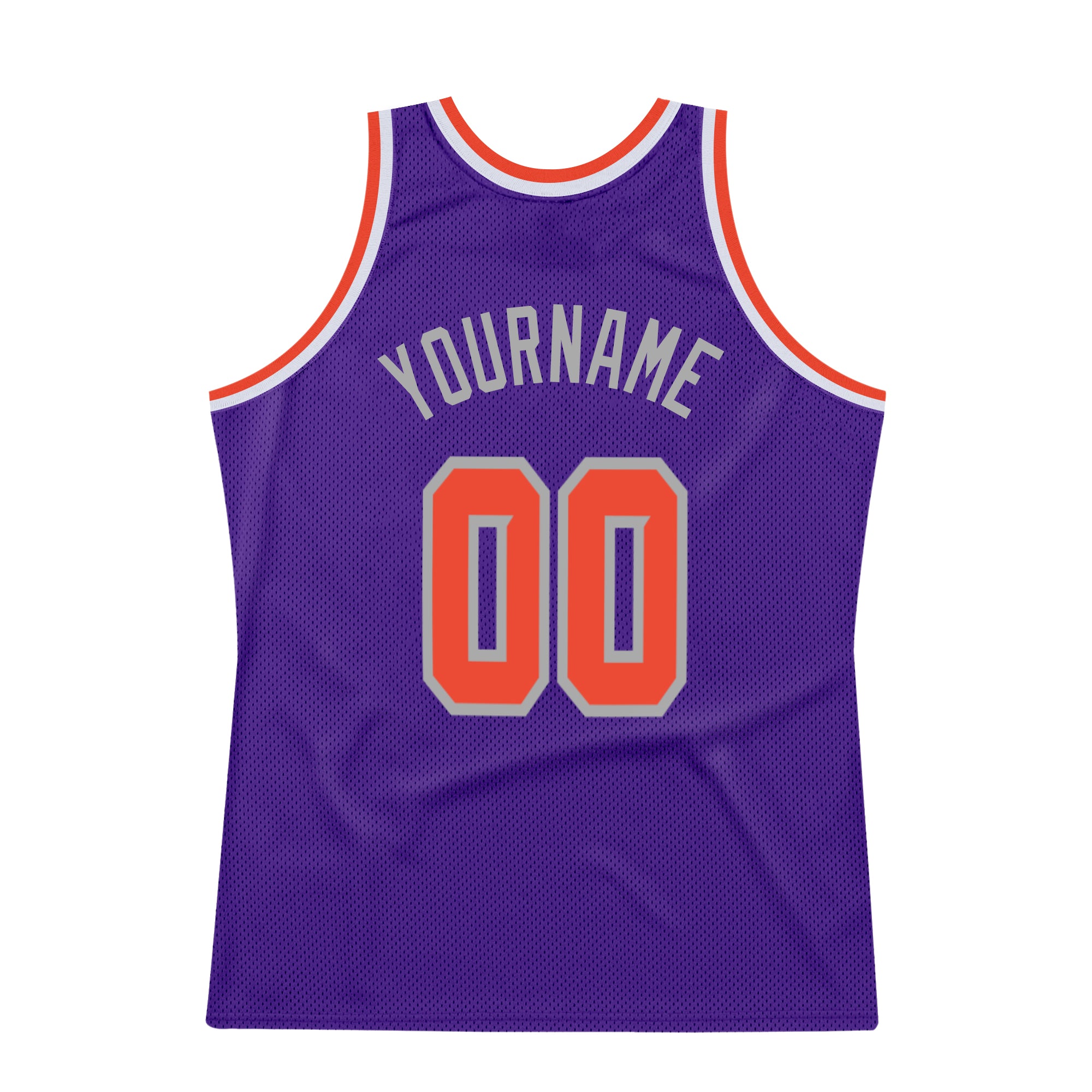 Personalized Purple Orange-Gray Authentic Throwback Basketball Jersey Team Custom Name and Number Personalized Purple Orange-Gray Authentic Throwback Basketball Jersey Team Custom Name and Number - Image 6