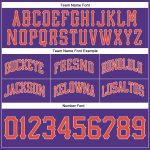 Personalized Purple Orange-Gray Authentic Throwback Basketball Shorts Team Custom Name and Number