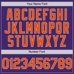 Personalized Purple Orange-Gray Line Authentic Baseball Jersey Team Custom Name and Number