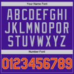 Personalized Purple Orange-Gray Mesh Authentic Throwback Baseball Jersey Team Custom Name and Number