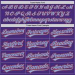Personalized Purple Orange-Light Blue Authentic Baseball Jersey Team Custom Name and Number
