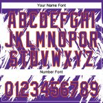 Personalized Purple Orange-White 3D Pattern Abstract Sharp Shape Two-Button Unisex Softball Jersey Team Custom Name and Number