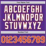 Personalized Purple Orange-White 3D Pattern Design Gradient Style Twinkle Star Authentic Baseball Jersey Team Custom Name and Number