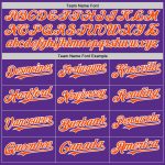 Personalized Purple Orange-White 3D Pattern Design Gradient Style Twinkle Star Authentic Baseball Jersey Team Custom Name and Number