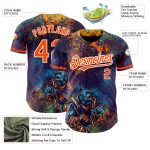 Personalized Purple Orange-White 3D Pattern Design Holi Festival Color Powder Authentic Baseball Jersey Team Custom Name and Number