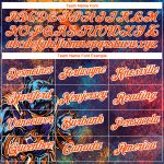 Personalized Purple Orange-White 3D Pattern Design Holi Festival Color Powder Performance T-Shirt Team Custom Name and Number
