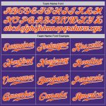 Personalized Purple Orange-White Authentic Baseball Jersey Team Custom Name and Number