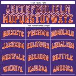 Personalized Purple Orange-White Authentic Drift Fashion Baseball Jersey Team Custom Name and Number