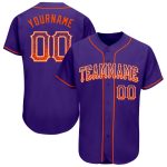 Personalized Purple Orange-White Authentic Drift Fashion Baseball Jersey Team Custom Name and Number