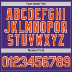 Personalized Purple Orange-White Authentic Sleeveless Baseball Jersey