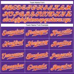 Personalized Purple Orange-White Authentic Sleeveless Baseball Jersey Team Custom Name and Number