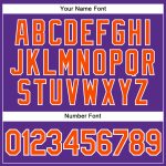 Personalized Purple Orange-White Authentic Sleeveless Baseball Jersey Team Custom Name and Number