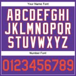 Personalized Purple Orange-White Authentic Throwback Basketball Jersey Team Custom Name and Number