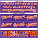 Personalized Purple Orange-White Authentic Throwback Basketball Shorts Team Custom Name and Number