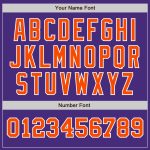 Personalized Purple Orange-White Authentic Two Tone Baseball Jersey Team Custom Name and Number