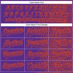 Personalized Purple Orange-White Halftone 3D Pattern Design Bomber Full-Snap Varsity Letterman Jacket Team Custom Name and Number