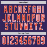 Personalized Purple Orange-White Hockey Jersey