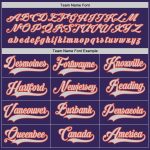 Personalized Purple Orange-White Hockey Jersey Team Custom Name and Number