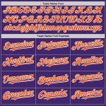 Personalized Purple Orange-White Line Authentic Baseball Jersey Team Custom Name and Number