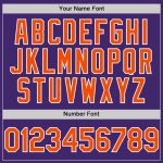 Personalized Purple Orange-White Line Authentic Baseball Jersey Team Custom Name and Number