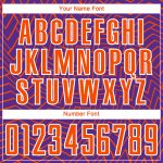 Personalized Purple Orange-White Lines Sublimation Soccer Uniform Jersey Team Custom Name and Number