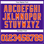 Personalized Purple Orange-White Mesh Authentic Throwback Baseball Jersey
