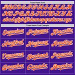 Personalized Purple Orange-White Mesh Authentic Throwback Baseball Jersey Team Custom Name and Number