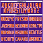 Personalized Purple Orange-White Mesh Authentic Throwback Baseball Jersey
