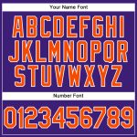 Personalized Purple Orange-White Performance Vapor Golf Polo Shirt Team Custom Name and Number