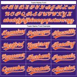 Personalized Purple Orange-White Performance Vapor Golf Polo Shirt Team Custom Name and Number