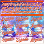 Personalized Purple Orange-White Watercolor Winter Landscape With Snowy Trees 3D Pattern Design Bomber Full-Snap Varsity Letterman Jacket Team Custom Name and Number