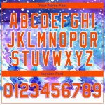 Personalized Purple Orange-White Watercolor Winter Landscape With Snowy Trees 3D Pattern Design Bomber Full-Snap Varsity Letterman Jacket Team Custom Name and Number