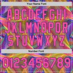 Personalized Purple Pink 3D Pattern Design Abstract Fractal Style Authentic Baseball Jersey Team Custom Name and Number